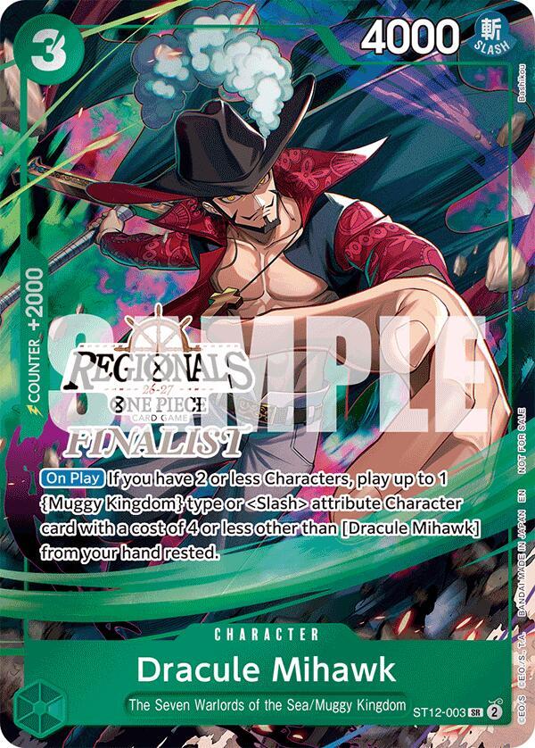 Dracule Mihawk (Regionals Finalist Card Set 26-27) (ST12-003) [One Piece Promotion Cards] | Jack's On Queen