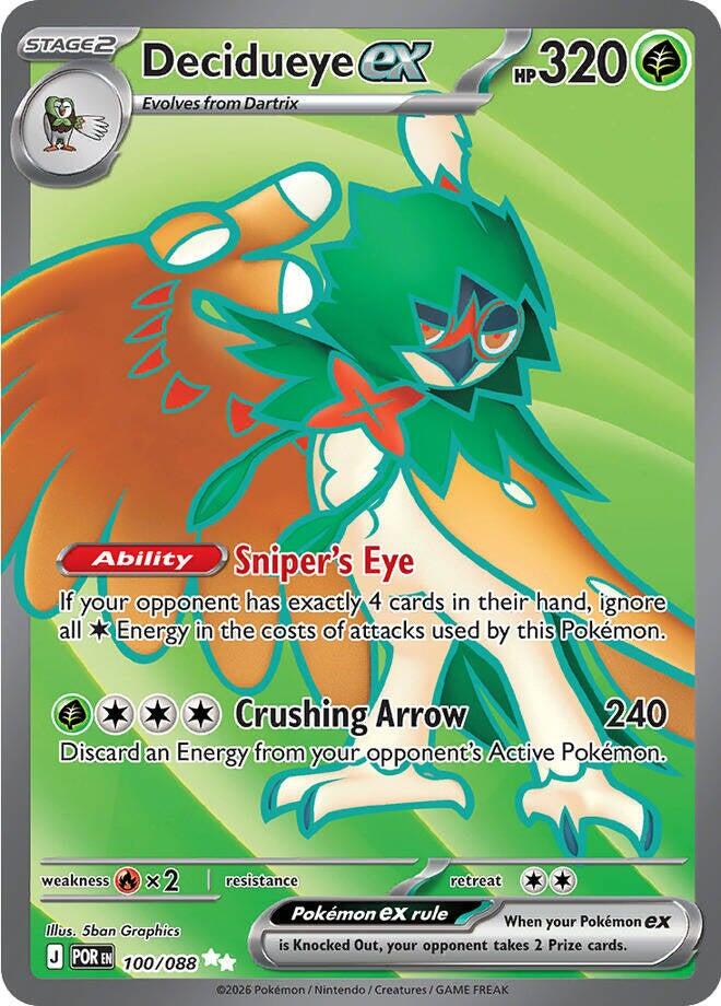 Decidueye ex (100/088) [Mega Evolution: Perfect Order] | Jack's On Queen