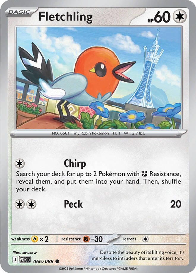 Fletchling (066/088) [Mega Evolution: Perfect Order] | Jack's On Queen