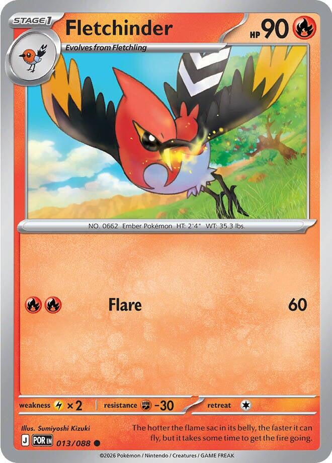 Fletchinder (013/088) [Mega Evolution: Perfect Order] | Jack's On Queen
