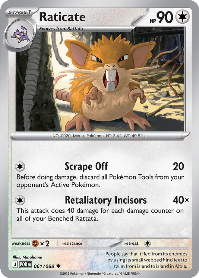 Raticate (061/088) [Mega Evolution: Perfect Order] | Jack's On Queen