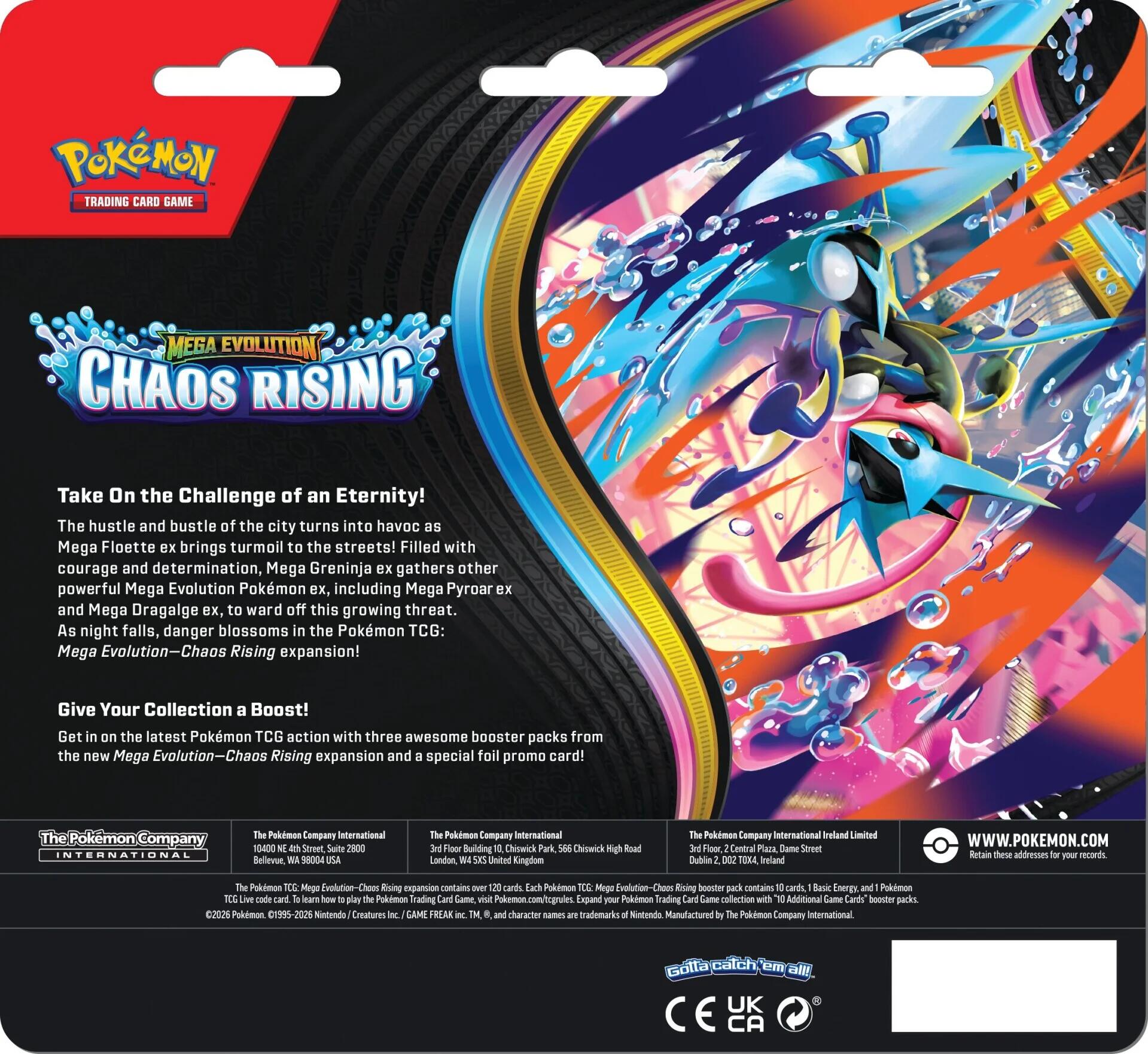 Mega Evolution: Chaos Rising 3 Pack Blister (Charmeleon) | Jack's On Queen