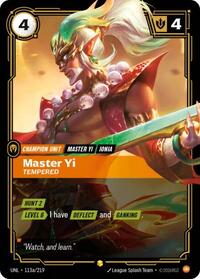 Master Yi - Tempered (Alternate Art) (113a/219) [Unleashed] | Jack's On Queen