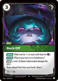Back Off (042/219) [Unleashed] | Jack's On Queen