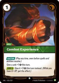Combat Experience (031/219) [Unleashed] | Jack's On Queen