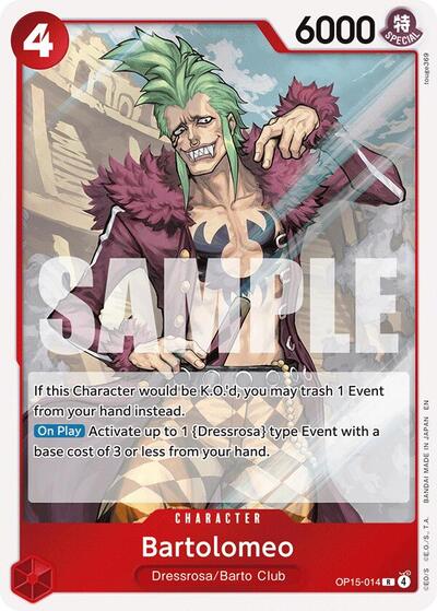 Bartolomeo (OP15-014) [Adventure on Kami's Island] | Jack's On Queen
