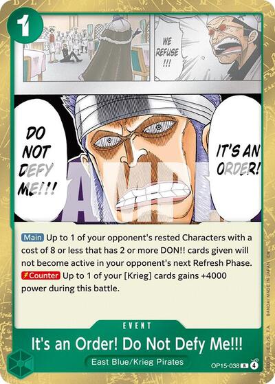It's an Order! Do Not Defy Me!!! (OP15-038) [Adventure on Kami's Island] | Jack's On Queen