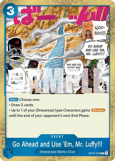 Go Ahead and Use 'Em, Mr. Luffy!!! (OP15-055) [Adventure on Kami's Island] | Jack's On Queen
