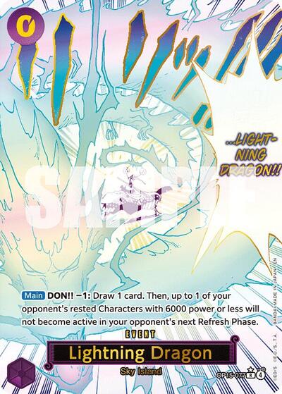Lightning Dragon (Alternate Art) (OP15-077) [Adventure on Kami's Island] | Jack's On Queen