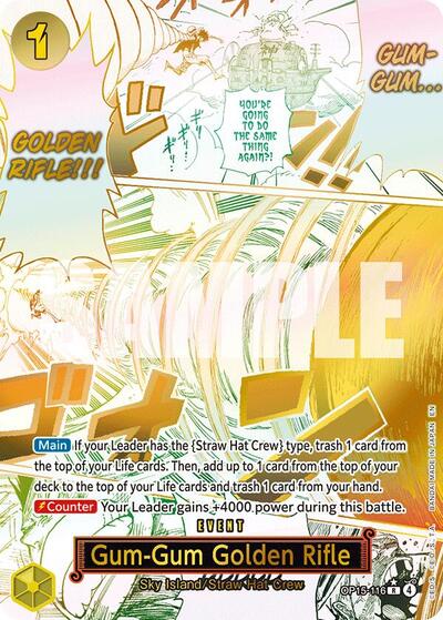 Gum-Gum Golden Rifle (Alternate Art) (OP15-116) [Adventure on Kami's Island] | Jack's On Queen