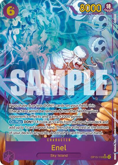 Enel (OP15-118) (Alternate Art) (OP15-118) [Adventure on Kami's Island] | Jack's On Queen