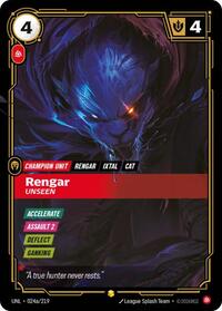 Rengar - Unseen (Alternate Art) (024a/219) [Unleashed] | Jack's On Queen