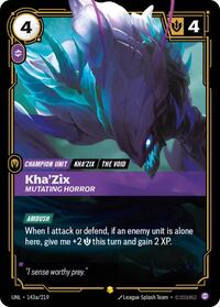 Kha'Zix - Mutating Horror (Alternate Art) (143a/219) [Unleashed] | Jack's On Queen