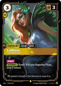LeBlanc - Fragmented (Alternate Art) (172a/219) [Unleashed] | Jack's On Queen