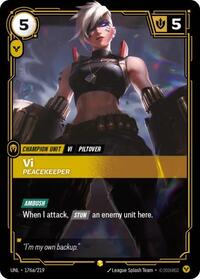 Vi - Peacekeeper (Alternate Art) (176a/219) [Unleashed] | Jack's On Queen