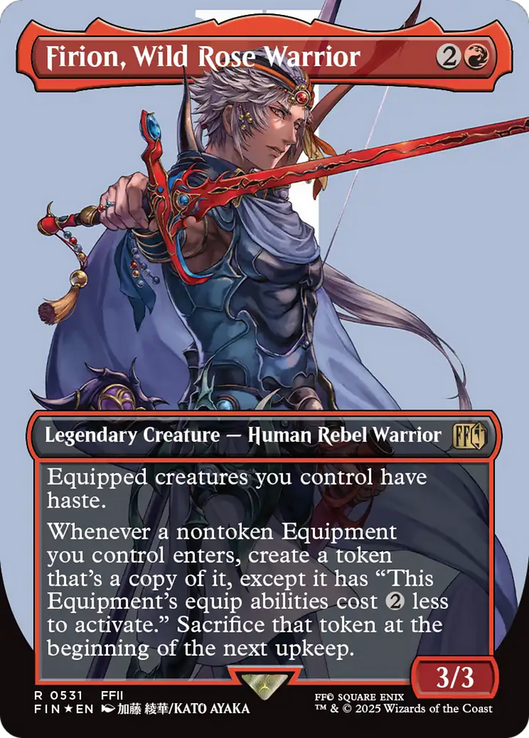 Firion, Wild Rose Warrior (Borderless) (Surge Foil) [FINAL FANTASY] | Jack's On Queen