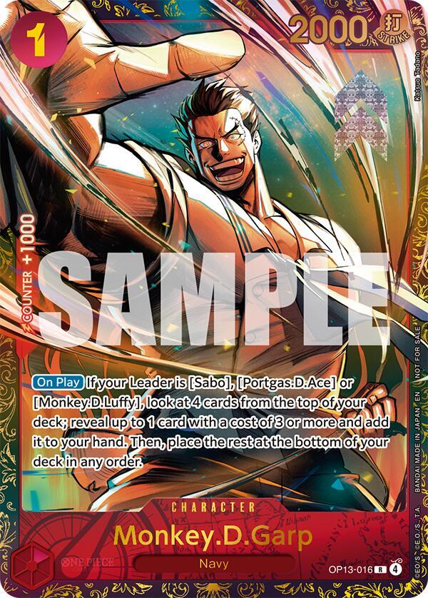 Monkey.D.Garp (Treasure Cup March 2026) (OP13-016) [One Piece Promotion Cards] | Jack's On Queen