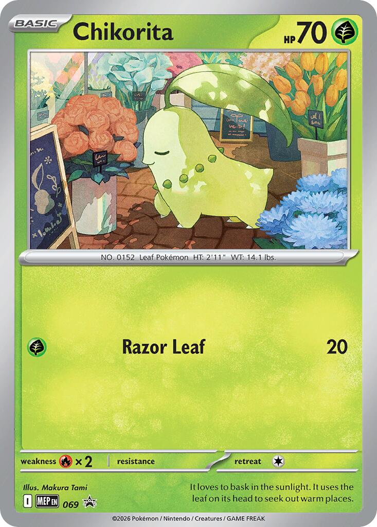 Chikorita (069) (Cosmos Holo) [Mega Evolution Promo] | Jack's On Queen