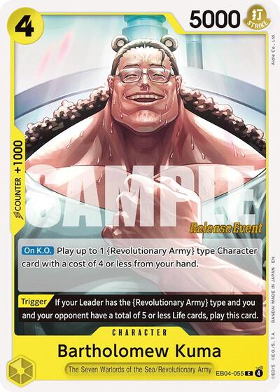 Bartholomew Kuma (EB04-055) (EB04-055) [Adventure on Kami's Island Release Event Cards] | Jack's On Queen