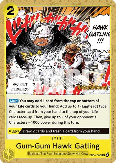 Gum-Gum Hawk Gatling (EB04-060) [Adventure on Kami's Island Release Event Cards] | Jack's On Queen