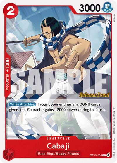 Cabaji (OP15-005) [Adventure on Kami's Island Release Event Cards] | Jack's On Queen