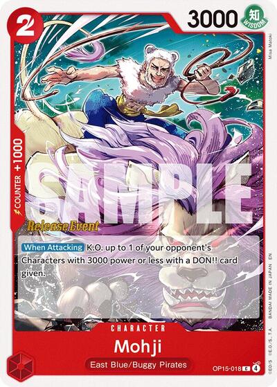 Mohji (OP15-018) [Adventure on Kami's Island Release Event Cards] | Jack's On Queen