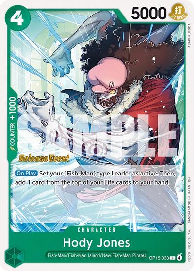 Hody Jones (OP15-033) [Adventure on Kami's Island Release Event Cards] | Jack's On Queen
