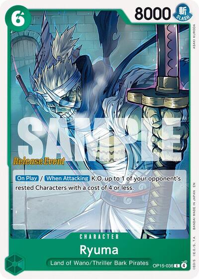 Ryuma (OP15-036) [Adventure on Kami's Island Release Event Cards] | Jack's On Queen