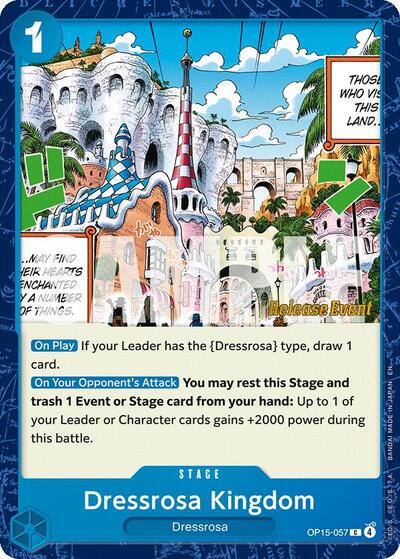 Dressrosa Kingdom (OP15-057) [Adventure on Kami's Island Release Event Cards] | Jack's On Queen