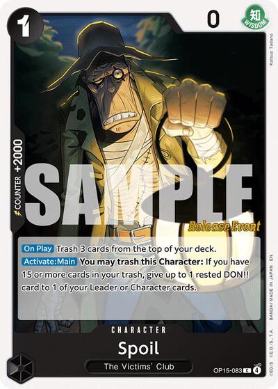 Spoil (OP15-083) [Adventure on Kami's Island Release Event Cards] | Jack's On Queen