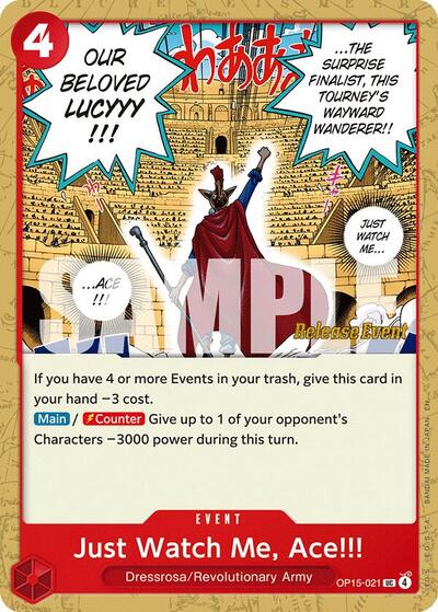 Just Watch Me, Ace!!! (OP15-021) [Adventure on Kami's Island Release Event Cards] | Jack's On Queen