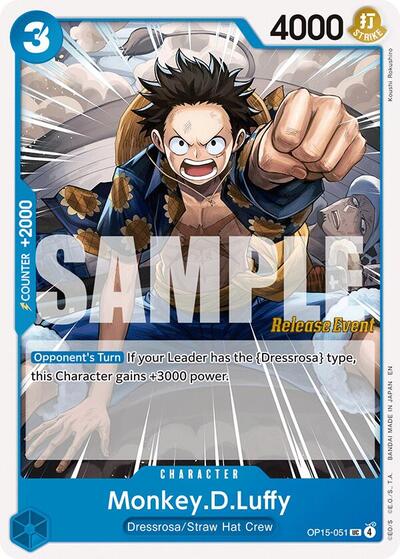 Monkey.D.Luffy (OP15-051) (OP15-051) [Adventure on Kami's Island Release Event Cards] | Jack's On Queen