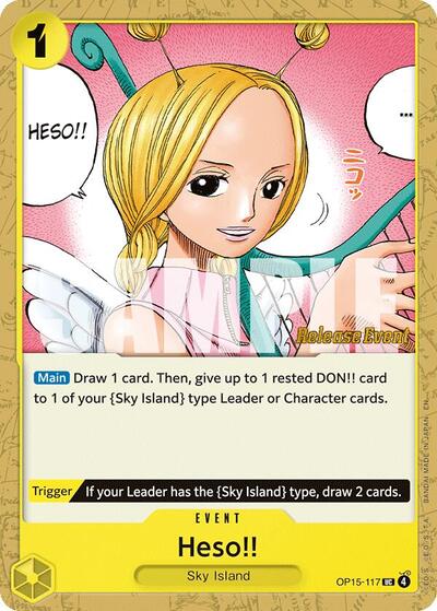 Heso!! (OP15-117) [Adventure on Kami's Island Release Event Cards] | Jack's On Queen