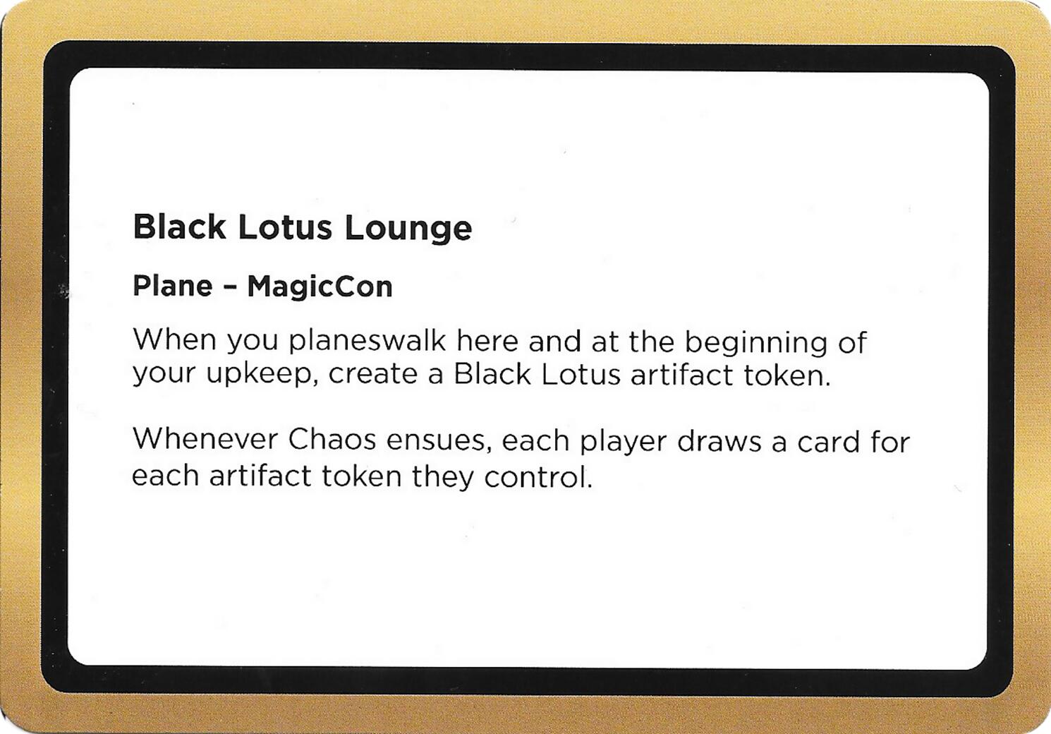 Black Lotus Lounge (Black Lotus Unknown Planechase) [Oversize Cards] | Jack's On Queen