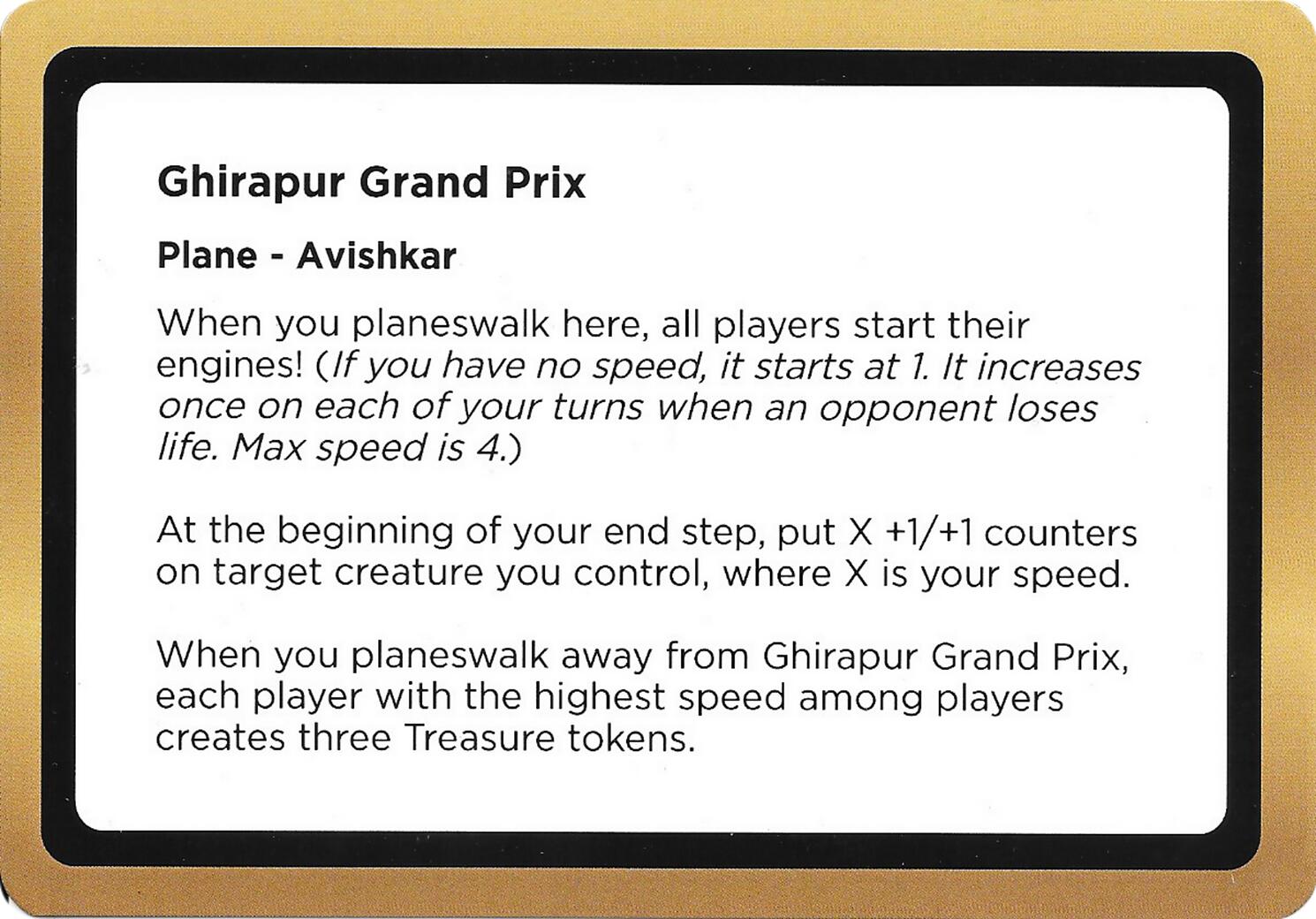 Ghirapur Grand Prix (Black Lotus Unknown Planechase) [Oversize Cards] | Jack's On Queen
