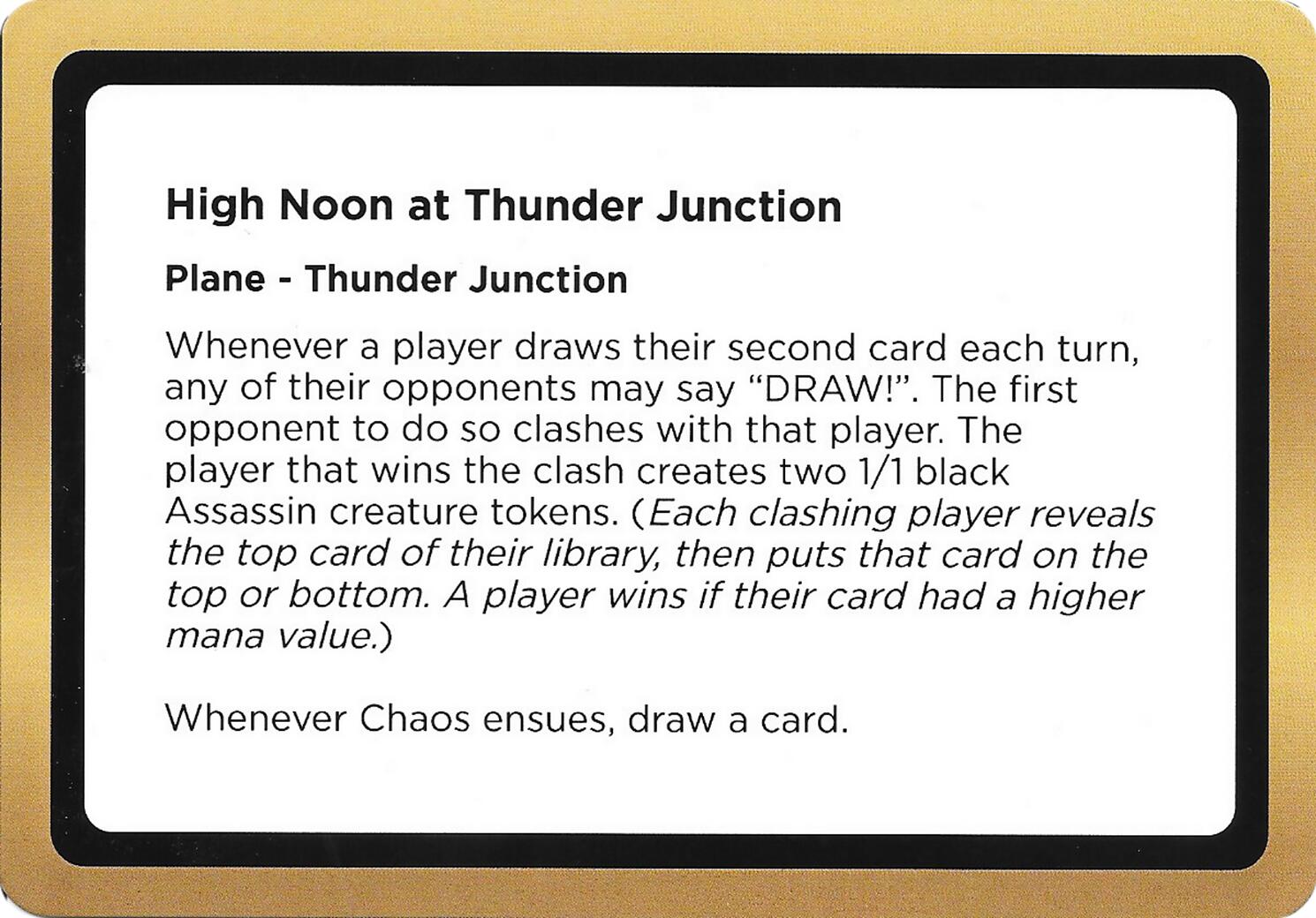 High Noon at Thunder Junction (Black Lotus Unknown Planechase) [Oversize Cards] | Jack's On Queen