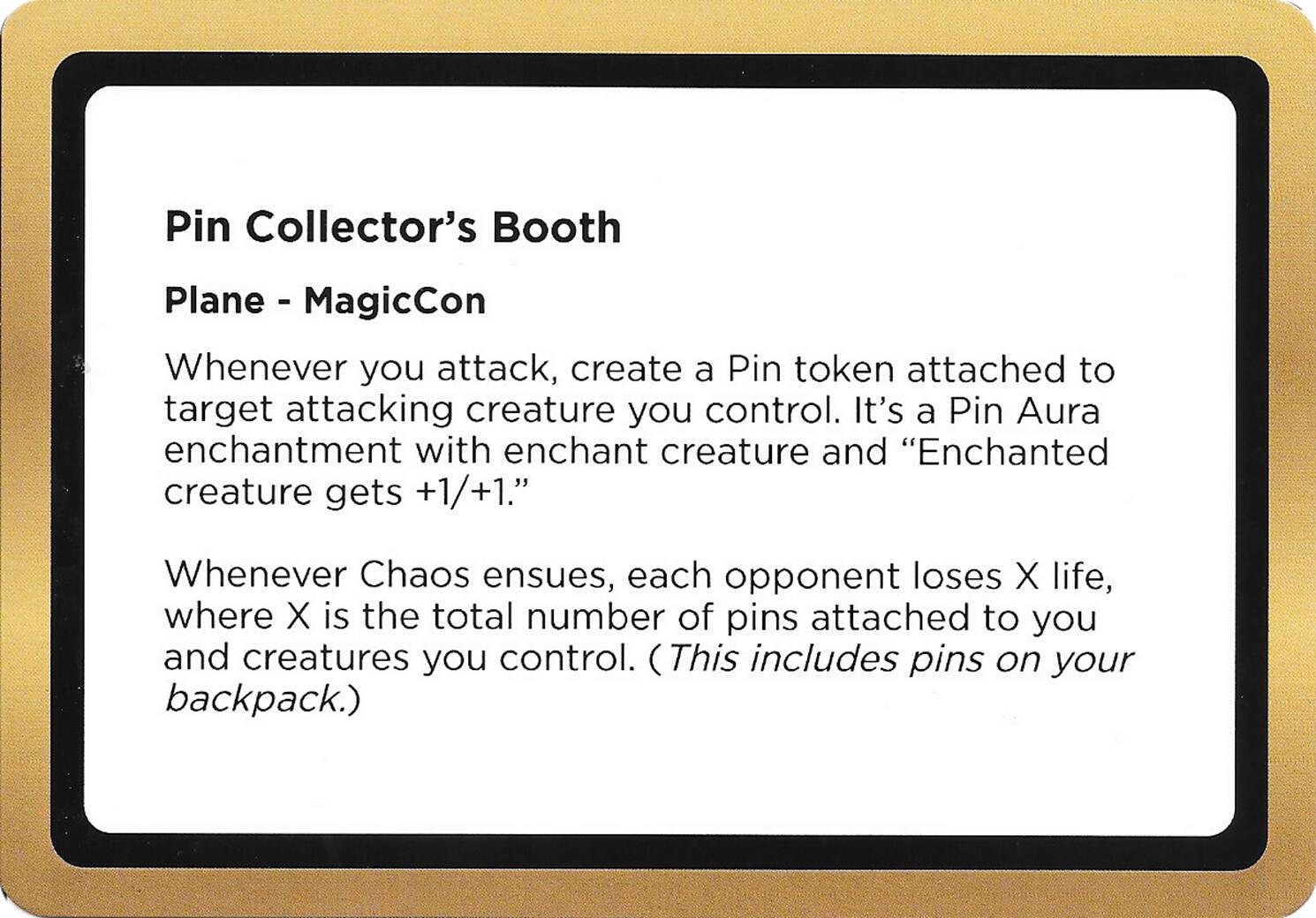 Pin Collector's Booth (Black Lotus Unknown Planechase) [Oversize Cards] | Jack's On Queen