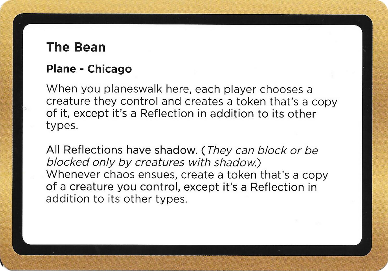 The Bean (Black Lotus Unknown Planechase) [Oversize Cards] | Jack's On Queen