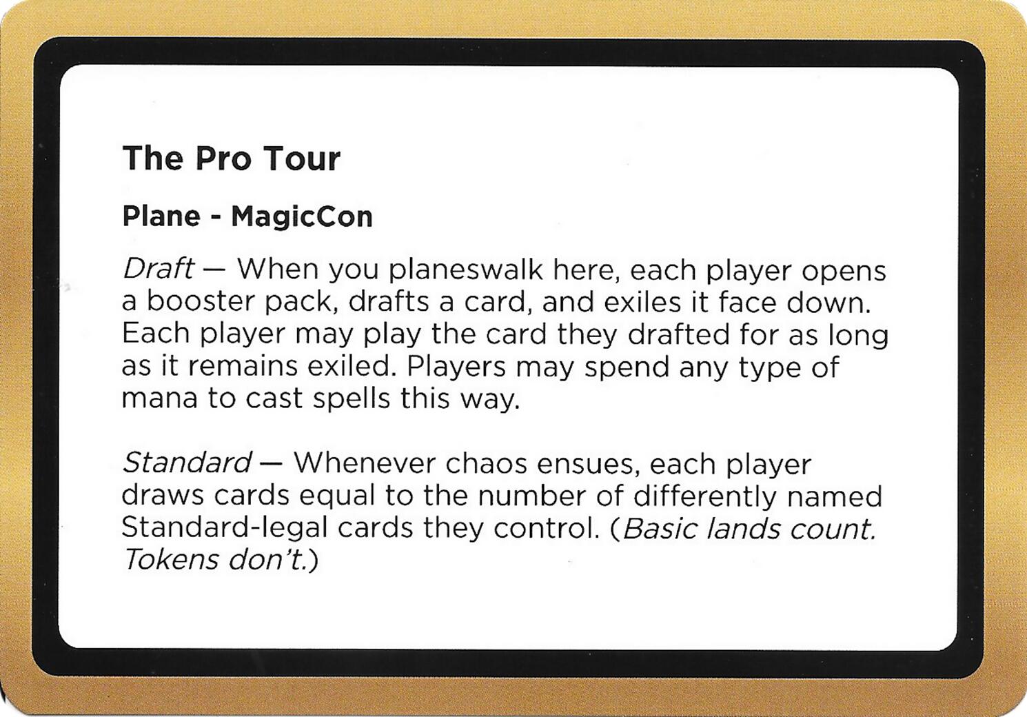 The Pro Tour (Black Lotus Unknown Planechase) [Oversize Cards] | Jack's On Queen