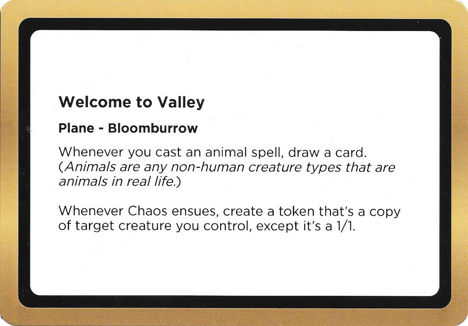 Welcome to Valley (Black Lotus Unknown Planechase) [Oversize Cards] | Jack's On Queen