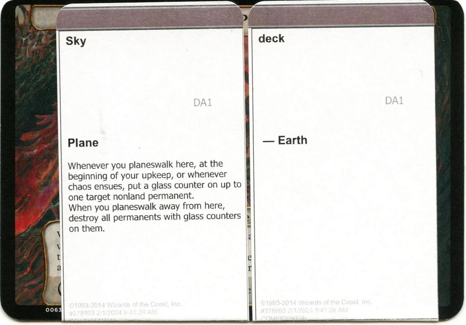 Sky Deck (Black Lotus Unknown Planechase) [Oversize Cards] | Jack's On Queen