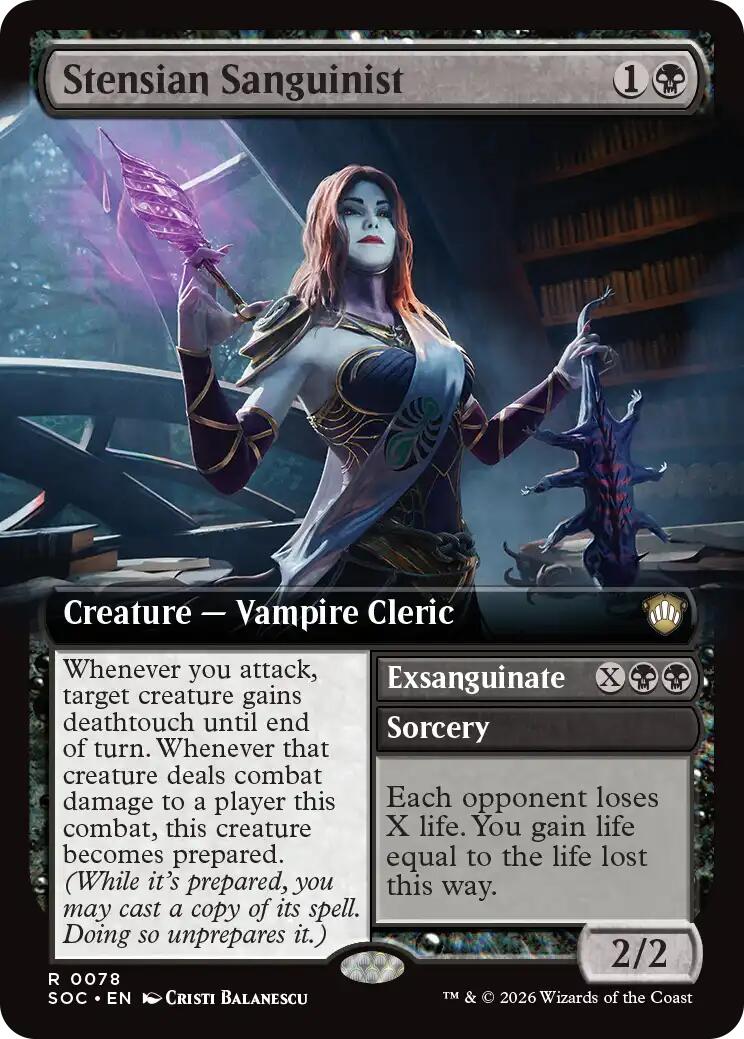 Stensian Sanguinist (Extended Art) [Secrets of Strixhaven Commander] | Jack's On Queen