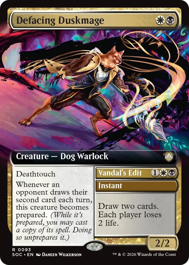 Defacing Duskmage (Extended Art) [Secrets of Strixhaven Commander] | Jack's On Queen