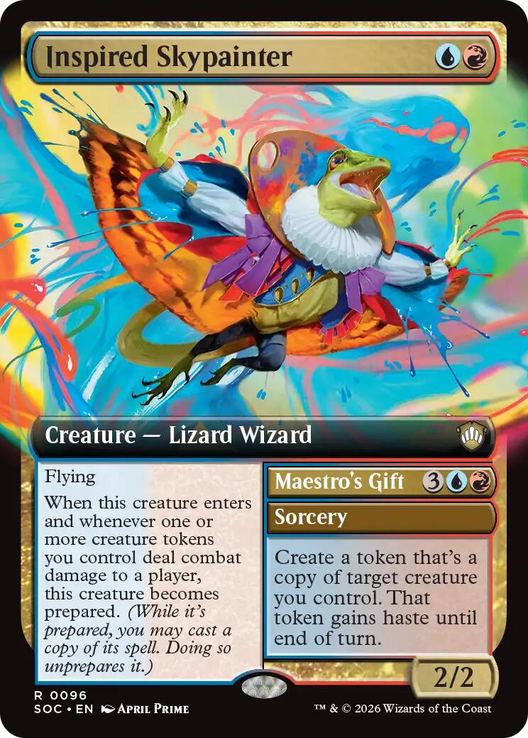 Inspired Skypainter (Extended Art) [Secrets of Strixhaven Commander] | Jack's On Queen