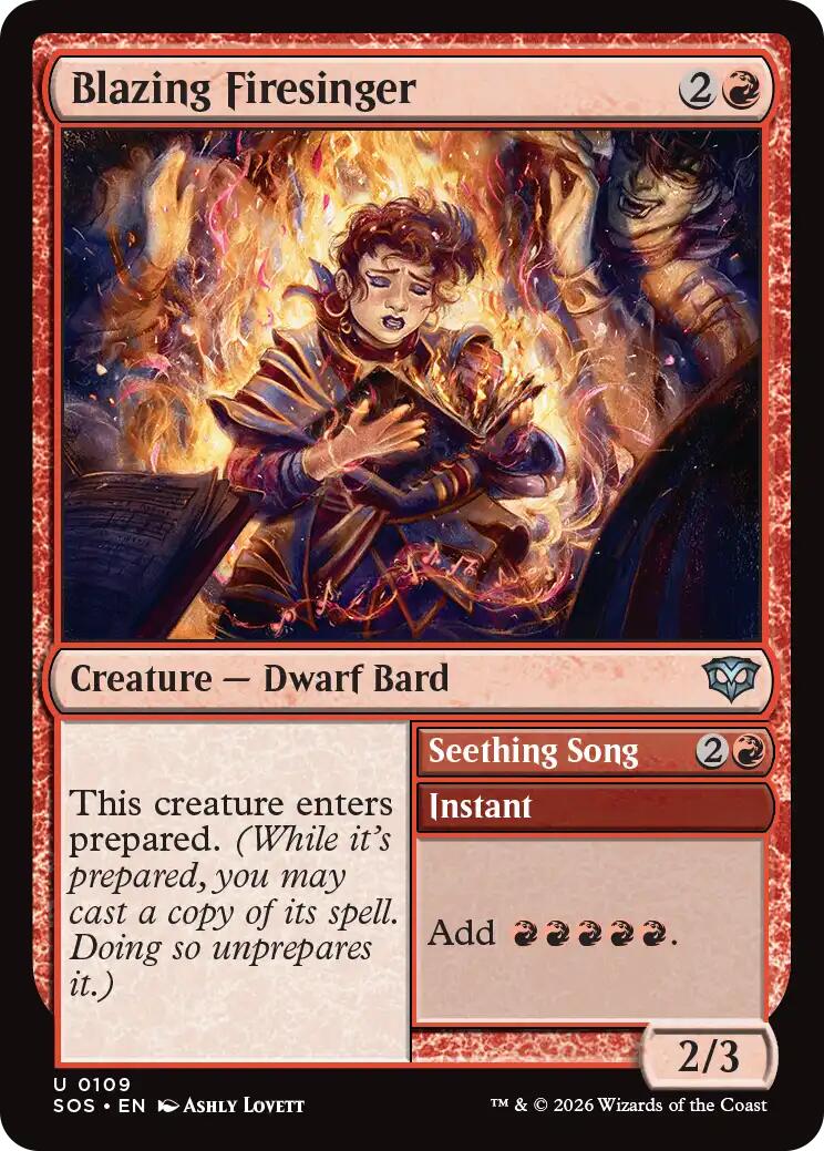 Blazing Firesinger [Secrets of Strixhaven] | Jack's On Queen