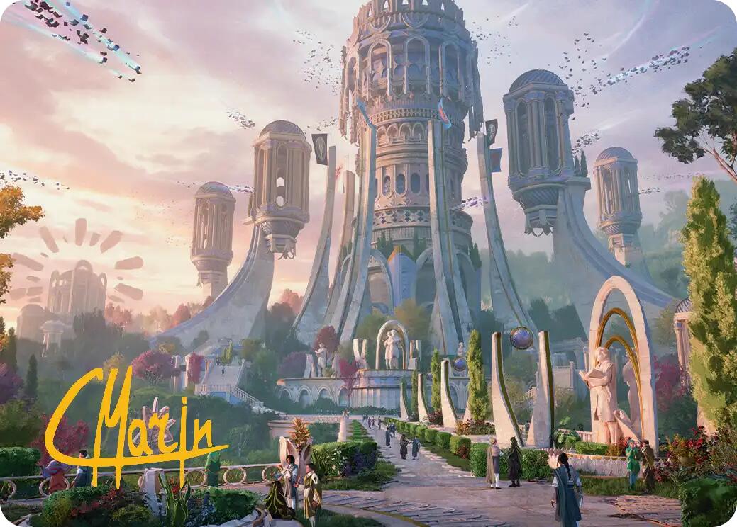 Command Tower Art Card (Gold-Stamped Signature) [Secrets of Strixhaven Art Series] | Jack's On Queen