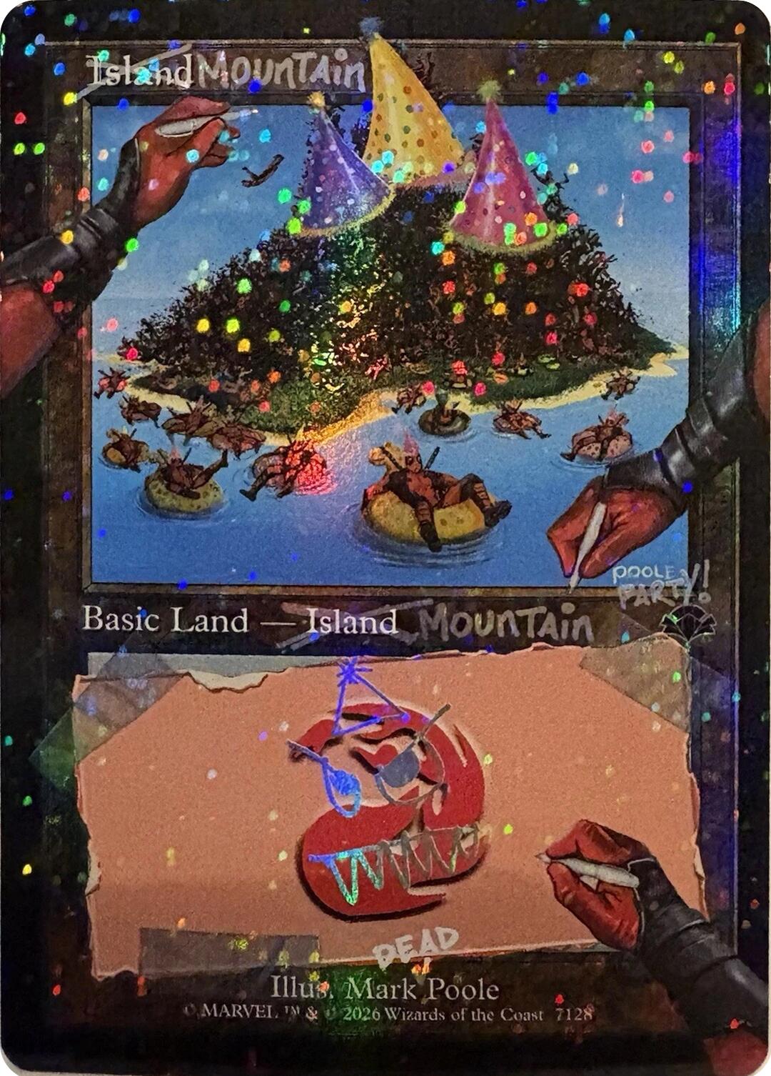 Mountain (7128) (Pool Party Foil) [Secret Lair Drop Series] | Jack's On Queen