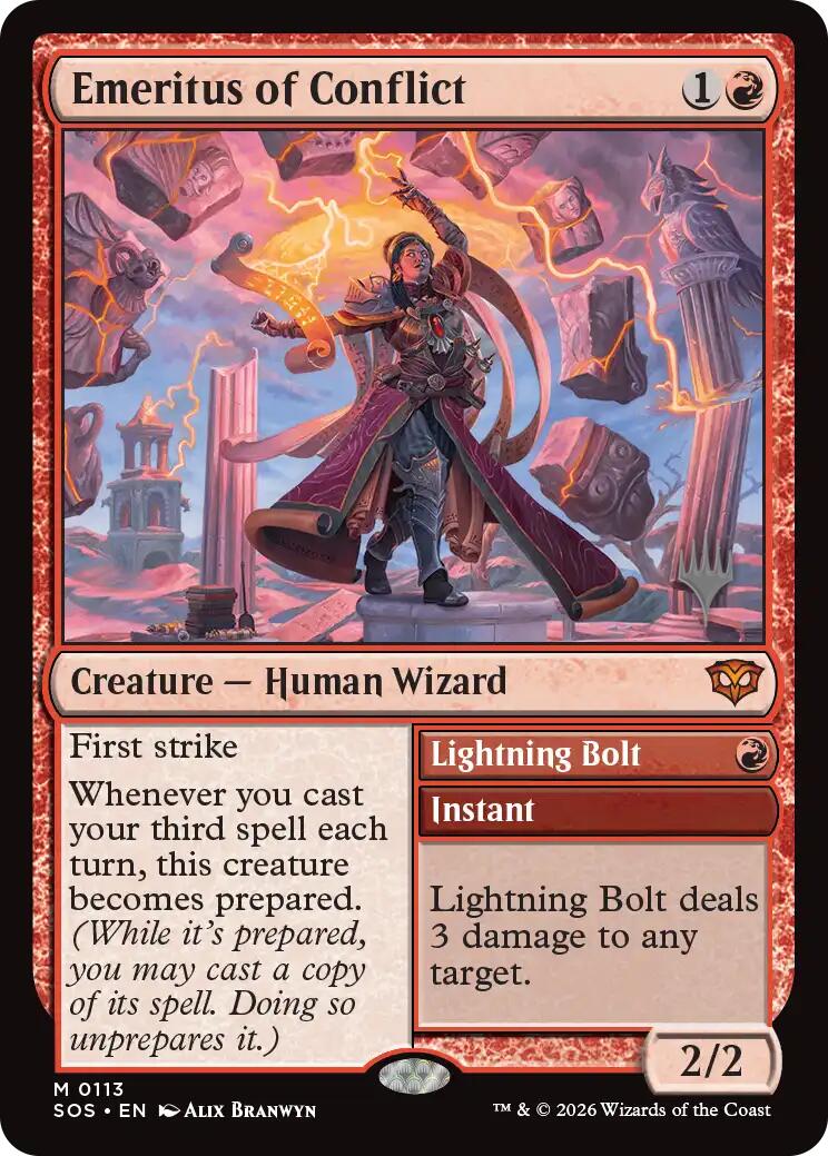Emeritus of Conflict [Secrets of Strixhaven Promos] | Jack's On Queen