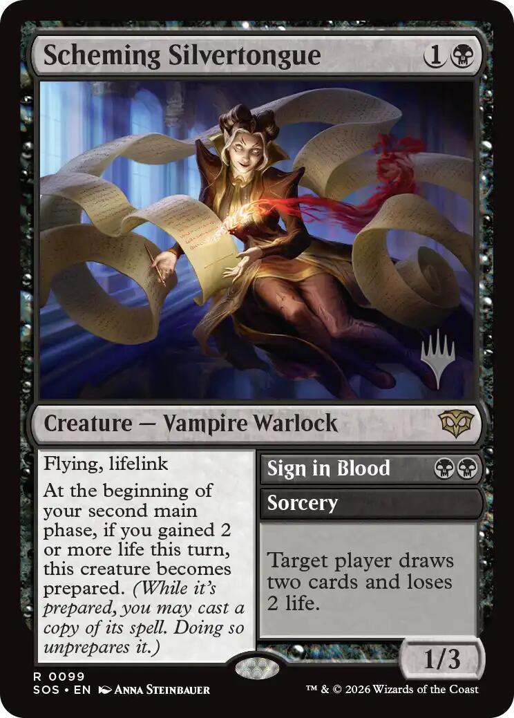 Scheming Silvertongue [Secrets of Strixhaven Promos] | Jack's On Queen