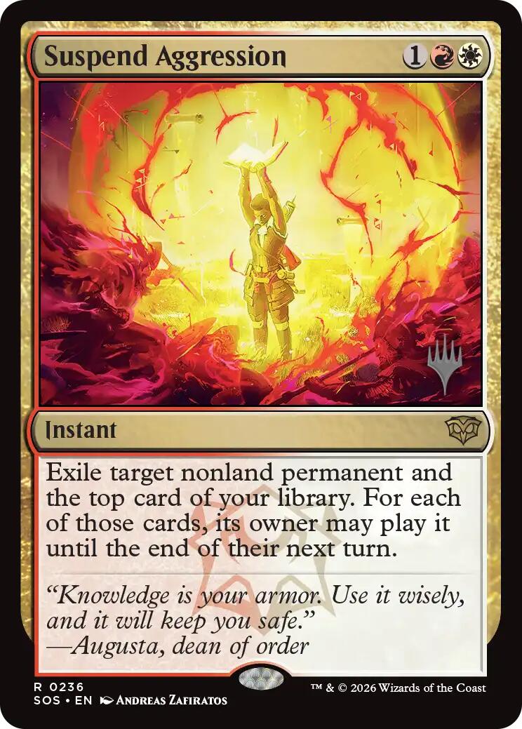 Suspend Aggression [Secrets of Strixhaven Promos] | Jack's On Queen